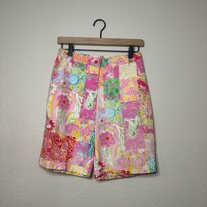 Key West Pink Pattern Shorts Size 6